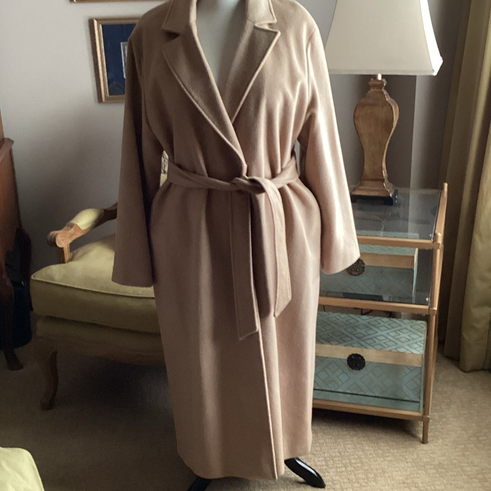 Calvin Klein Beige Wool Blend Coat